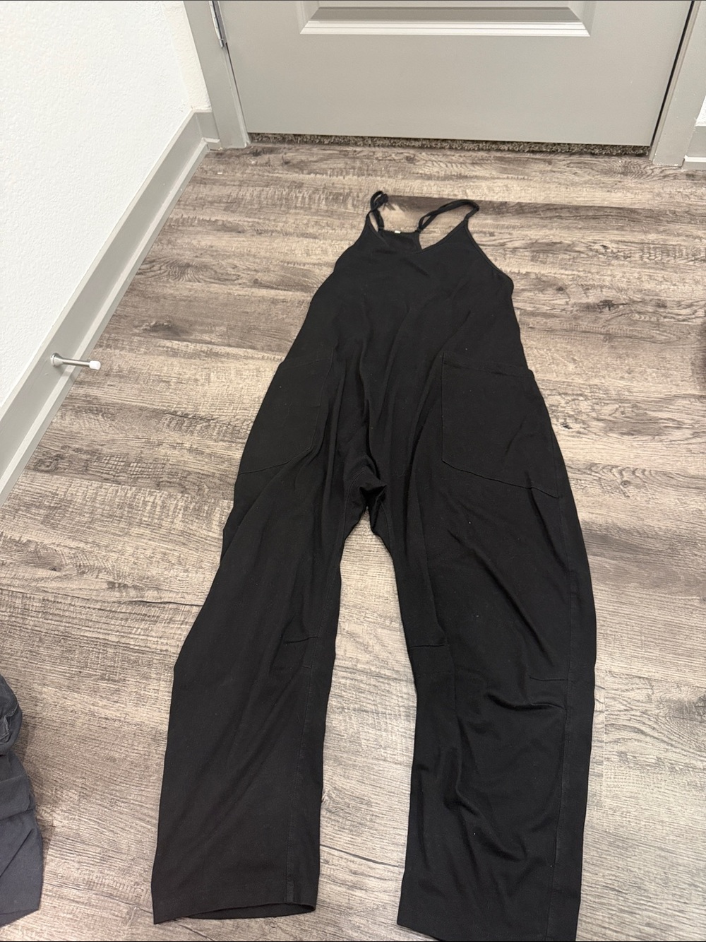 Women's Black Barrel Leg Jumpsuit